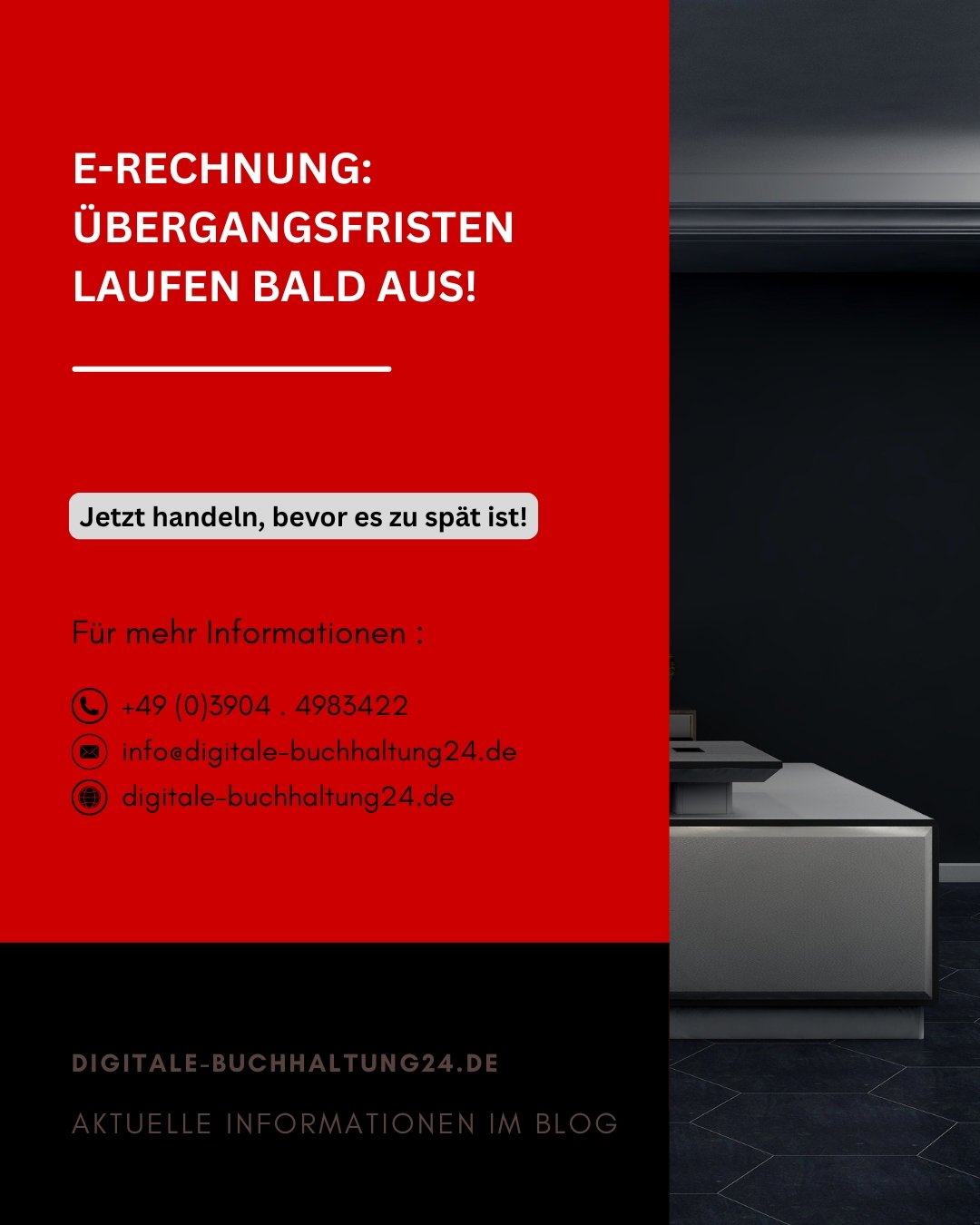 ⚠️ 𝗘-𝗥𝗲𝗰𝗵𝗻𝘂𝗻𝗴: Ü𝗯𝗲𝗿𝗴𝗮𝗻𝗴𝘀𝗳𝗿𝗶𝘀𝘁𝗲𝗻 𝗹𝗮𝘂𝗳𝗲𝗻 𝗯𝗮𝗹𝗱 𝗮𝘂𝘀!Die 𝗘-𝗥𝗲𝗰𝗵𝗻𝘂𝗻𝗴 𝗶𝘀𝘁 𝗹ä𝗻𝗴𝘀𝘁 𝗣𝗳𝗹𝗶𝗰𝗵𝘁 – doch viele Unternehmen nutzen noch Papier oder PDF. Die Übergangsfristen für die verpflichtende Umstellung laufen in Kürze aus.📌 𝗝𝗲𝘁𝘇𝘁 𝗵𝗮𝗻𝗱𝗲𝗹𝗻, 𝗯𝗲𝘃𝗼𝗿 𝗲𝘀 𝘇𝘂 𝘀𝗽ä𝘁 𝗶𝘀𝘁:▪ Prüfen Sie Ihre Systeme und Software
▪ Stellen Sie den Empfang und Versand elektronischer Rechnungen sicher
▪ Schulen Sie Ihr Team💻 Software zur Rechnungserstellung können Sie direkt bei EBS Haldensleben -  Computer for business - erwerben.🌐 Weitere Informationen zur E-Rechnung finden Sie auf unserer Website.https://digitale-buchhaltung24.de⏳ 𝗪𝗲𝗿 𝗷𝗲𝘁𝘇𝘁 𝗻𝗶𝗰𝗵𝘁 𝗯𝗲𝗴𝗶𝗻𝗻𝘁, 𝗿𝗶𝘀𝗸𝗶𝗲𝗿𝘁 𝗩𝗲𝗿𝘇ö𝗴𝗲𝗿𝘂𝗻𝗴𝗲𝗻, 𝗠𝗲𝗵𝗿𝗮𝘂𝗳𝘄𝗮𝗻𝗱 𝘂𝗻𝗱 𝗺ö𝗴𝗹𝗶𝗰𝗵𝗲 𝗦𝗮𝗻𝗸𝘁𝗶𝗼𝗻𝗲𝗻.#ERechnung #Digitalisierung #Buchhaltung #Unternehmen #Rechnungswesen #EBSHaldensleben #UmstellungJetzt #Papierlos #BusinessTipps #Steuern2025